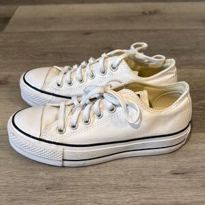 Converse White Canvas Sneakers